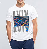 Футболка біла з патріотичним принтом "Lviv. Львів" Push IT