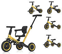 Велосипед детский трехколесный 6 в 1 Colibro TREMIX Banana, с родительской ручкой, от 1 до 5 лет, желтый