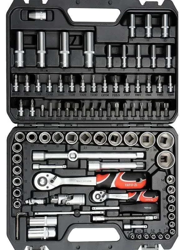 Набір інструментів універсальний YATO 1/2" І 1/4" 94 ПРЕДМЕТА YT-12681