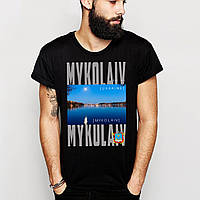 Футболка чорна з патріотичним принтом "Mykolaiv. Ніколаєв" Push IT