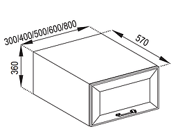 Кухня Марго верхня секція А 30 корпус ДСП фасад МДФ плівковий ширина 300 мм, глибина 570 мм (Світ Меблів ТМ)