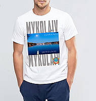 Футболка біла з патріотичним принтом "Mykolaiv. Ніколаєв" Push IT