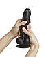 Фалоімітатор з ефектом рухомої шкіри Strap-On-Me Sliding Skin Realistic Dildo Black - XXL, 20,8х4,6 см., фото 3