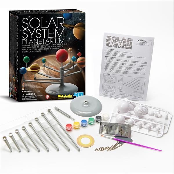 Детский набор модель Солнечной системы своими руками 4M, с акриловыми красками, от 8 лет, разноцветный - фото 3 - id-p1674318878