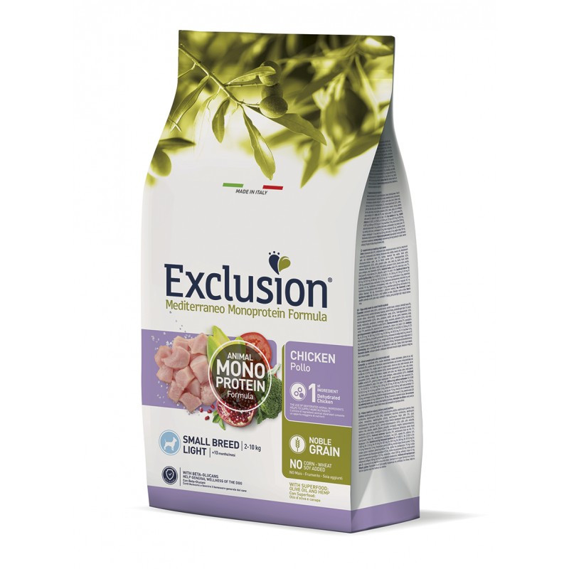 Exclusion Light Chicken Small Breed корм для дорослих собак дрібних порід з надмірною вагою та зниженою активністю чи