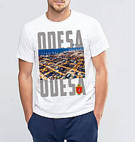 Футболка біла з патріотичним принтом "Odesa. Одеса" Push IT
