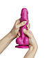 Фалоїмітатор з ефектом рухомої шкіри Strap-On-Me Sliding Skin Realistic Dildo Fuchsia — M, 18,5х3,8 см., фото 3