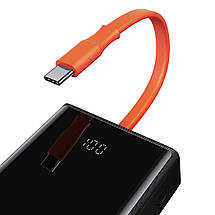 Вербанк Baseus 20000mAh 65W 5A з технологією QC3.0+PD3.0 і Type-C кабелем 65W PPJL000001 (Черний), фото 2