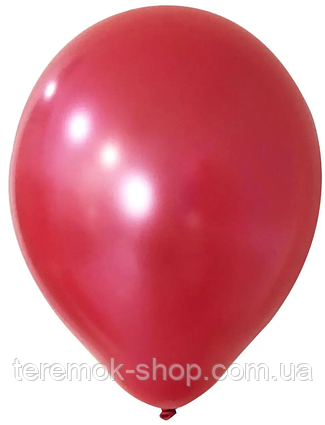 Куля повітряна червона металік 10" 26 см Balonevi Туреччина 5 шт