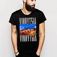 Футболка чорна з патріотичним принтом "Vennytsia. Вінница" Push IT