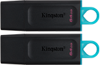 Накопичувач USB Flash drive 64GB Kingston DataTraveler Exodia (Black + Teal) (USB3.2 Gen 1) (2 Pack)