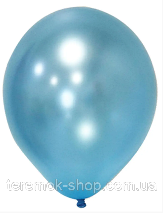 Куля повітряна блакитна металік 10" 26 см Balonevi Туреччина 5 шт