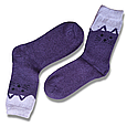 Шкарпетки жіночі термо верблюжа вовна фіолетові котики 37-42, фото 3