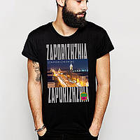 Футболка чорна з патріотичним принтом "Zaporizhzhia. Запоріжжя" Push IT