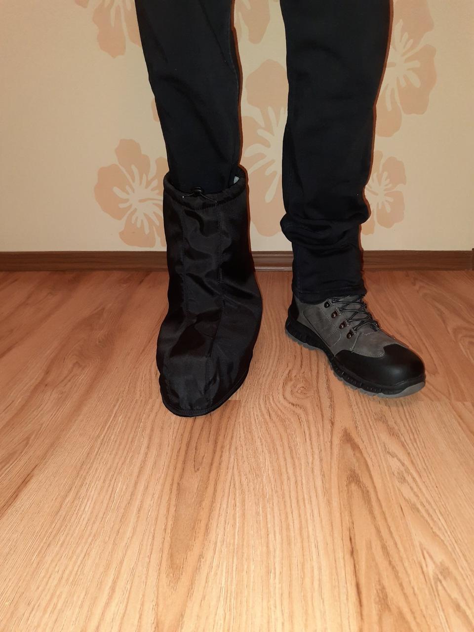 Теплий чохол для гіпсу, шини на нозі, універсальний, непромокальна плащівка (чорний) чоловічий