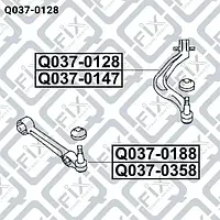 Рычаг косой передний (Q-FIX: Q037-0128)