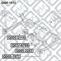 Сайлентблок задней балки (Q-FIX: Q005-1972)