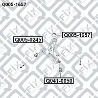 Сайлентблок переднего рычага (Q-FIX: Q005-1657)