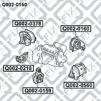 Подушка двигателя акпп (Q-FIX: Q002-0160)