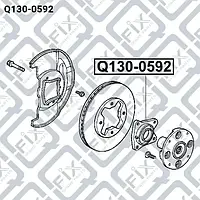 Ступица передняя (Q-FIX: Q130-0592)