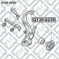 Ступица передняя (Q-FIX: Q130-0239)