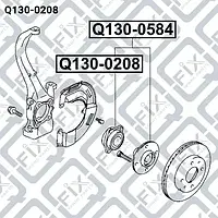 Ступица передняя (Q-FIX: Q130-0208)