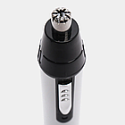 Тример для бороди носа та вух 3в1 Geemy GM-3107 / Чоловічий портативний триммер для обличчя, фото 8