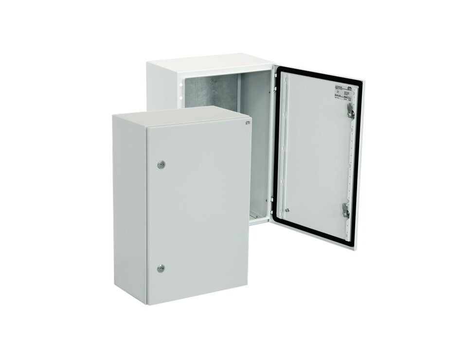 Металевий шафа IP66 GT 50-55-25 В500xШ550xГ250 1102118 з монтажною панеллю (розподільчий, 2 замки), фото 1