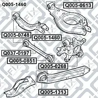 Сайлентблок задней цапфы (Q-FIX: Q005-1460)