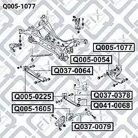 Сайлентблок заднего верхнего рычага (Q-FIX: Q005-1077)