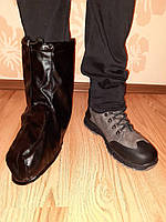 Теплий чохол для гіпсу, шини на нозі, універсальний, шкір-зам (чорний) чоловічий.