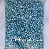 Намистини акріл прозорий "Таблетка" блакитний 50 г, фото 2