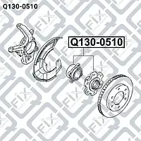 Ступица передняя (Q-FIX: Q130-0510)