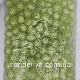 Намистини акріл прозорий "Таблетка" фісташкова 50 г ~ 25 шт, фото 2