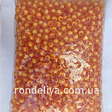 Намистини акріл прозорий "Овал" помаранчевий 50 г  ~ 65 шт, фото 2