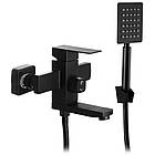 Комплект змішувачів для ванної 2 в 1 Mixxus  Kub 009 Euro Black + Mixxus Kub 001 Black, фото 7