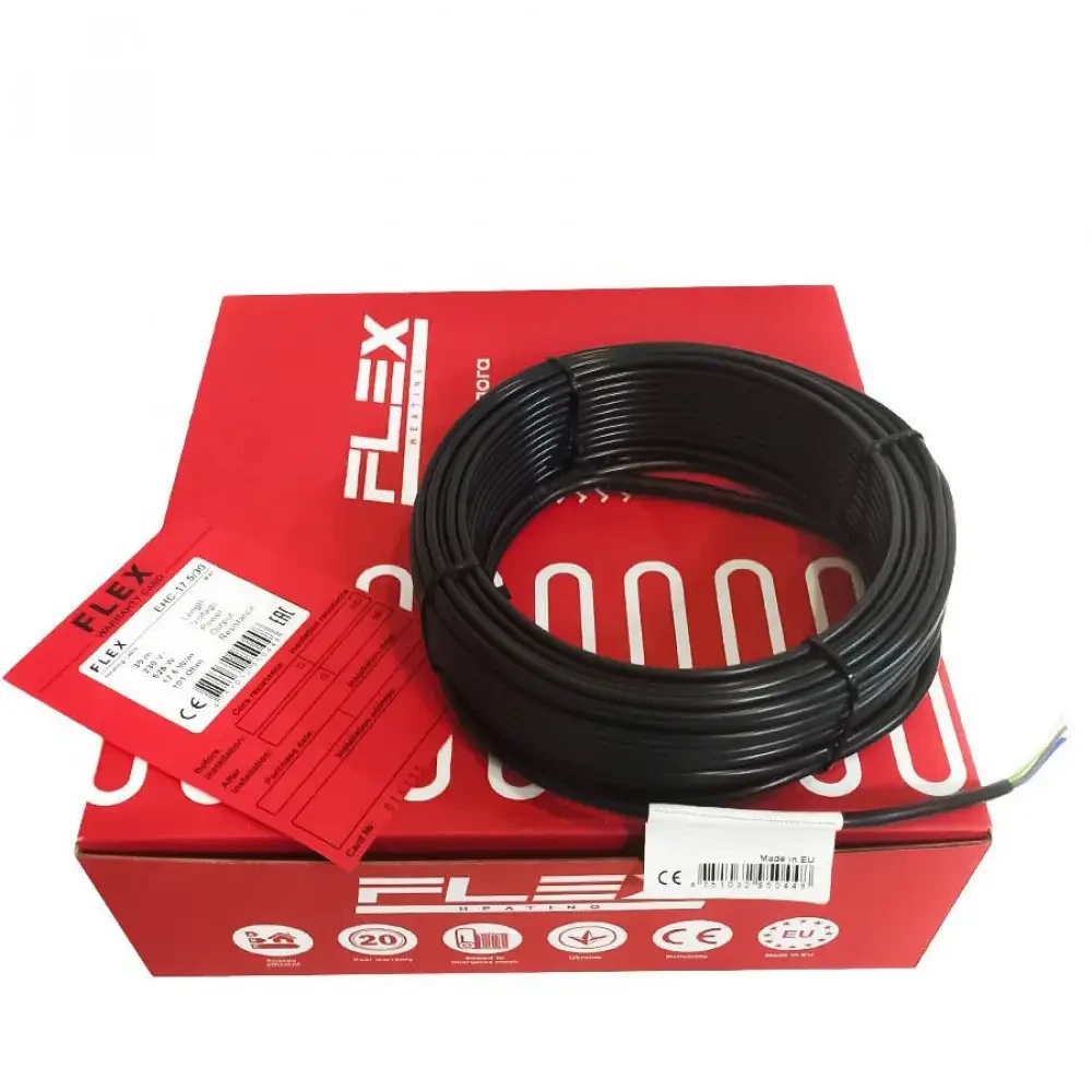 Flex двожильний тонкий нагрівальний кабель EHC-17.5/20 350 Вт (20м.)