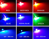 No175 УФ Світлодіод 10 ватів 12 вольтів 410-420 нм / ультрафіолетовий UV LED 10 W 12 V 410-420 nm, фото 3