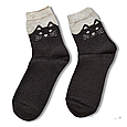 Шкарпетки жіночі термо верблюжа вовна шоколад котики 37-42, фото 2