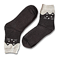 Шкарпетки жіночі термо верблюжа вовна шоколад котики розмір 37-42, фото 3