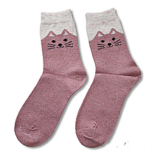 Шкарпетки жіночі вовняні персикові котики розмір 37-42
