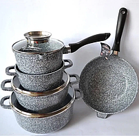 Набір посуду Edenberg EB-8110 8 предметів алюміній  гранітне покриття