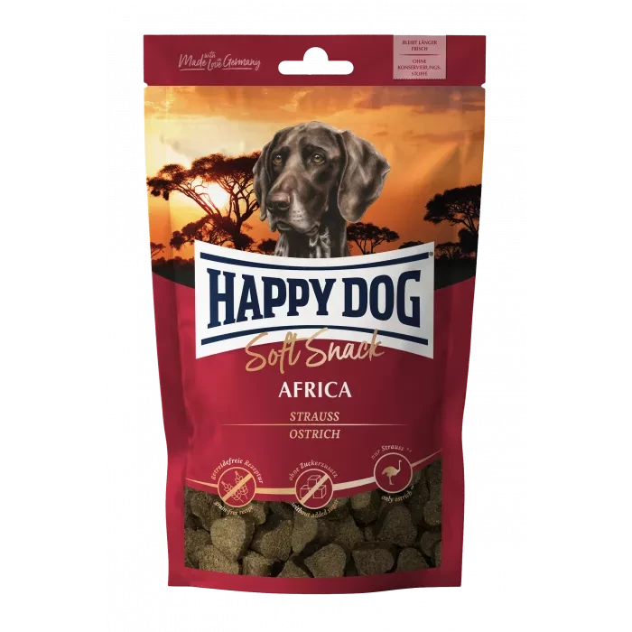 Soft Snack Africa 100g м'які закуски для собак середніх та великих порід зі страусом та картоплею