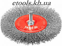 Щітка дискова 100мм дротяна для дриля Yato YT-4758