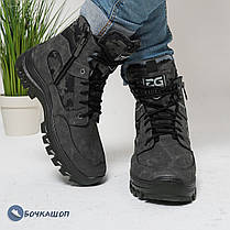 Зимові чоловічі черевики колір хакі, фото 4