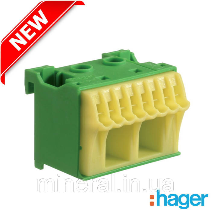 Блок клема PE QiuckConnect PE-клема 2x16мм²+8x4мм² ширина 45мм, HAGER