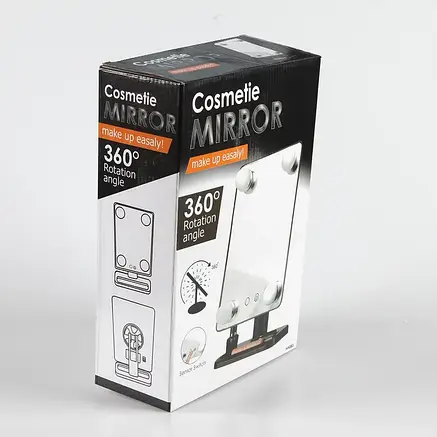 Настільне косметичне дзеркало для макіяжу Cosmetie MIRROR Рожеве, фото 3