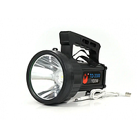 Фонарь ручной аккумуляторный TD TD-3300 Прожектор фонарик светодиодный Черный
