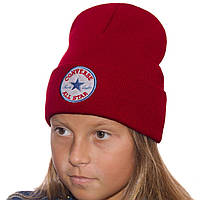 Красная детская шапка Конверс Converse для мальчика девочки