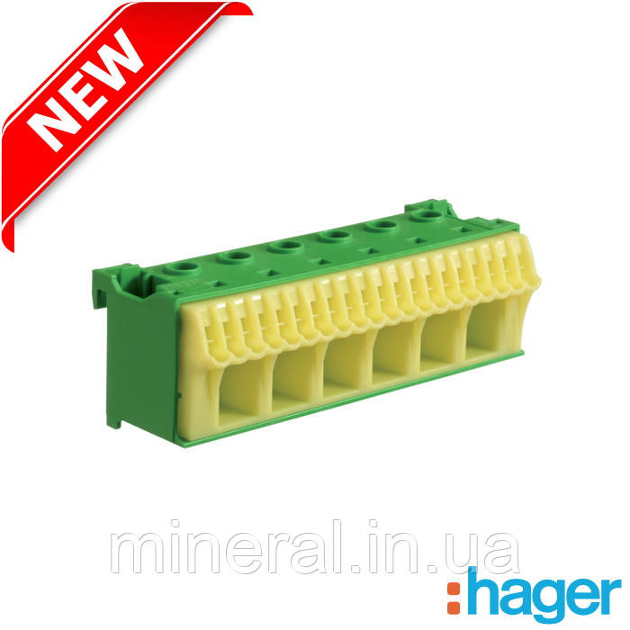 Блок клема PE QiuckConnect PE-клема 6x16мм²+20x4мм² ширина 105мм, HAGER